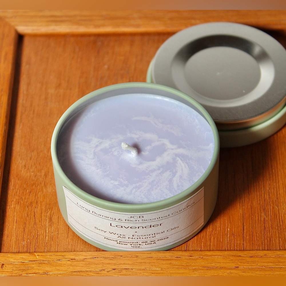 Lavender Soy Wax Scented Candle Essential Oils Hand Poured 4oz